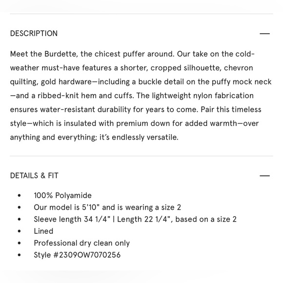 🔥NWT Veronica Beard Burdette Quilted Down Puffer⭐️ - Picture 13 of 13